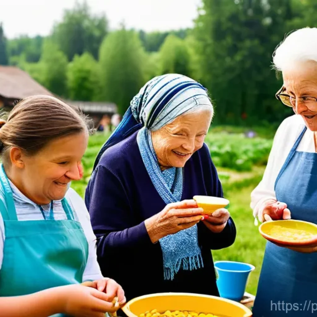 퍼머컬처 사회 시스템의 기본 개념 - **Prompt 1: Intergenerational Knowledge Exchange at a Polish Community Gathering**
"A vibrant, s...