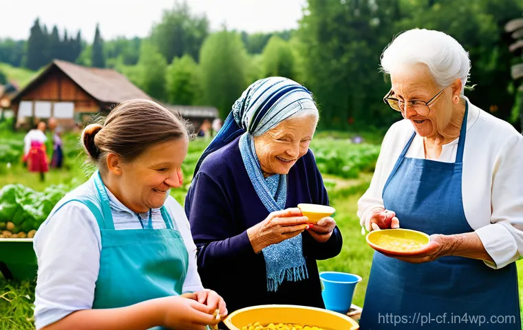 퍼머컬처 사회 시스템의 기본 개념 - **Prompt 1: Intergenerational Knowledge Exchange at a Polish Community Gathering**
"A vibrant, s...
