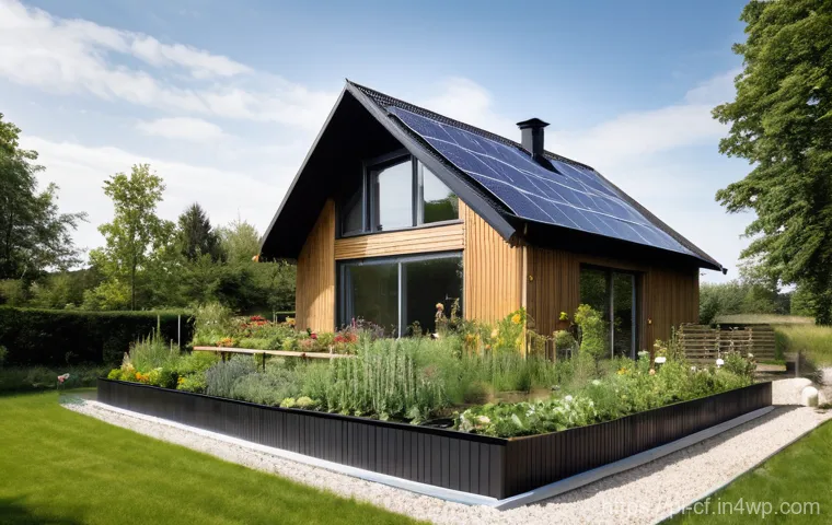 퍼머컬처를 통한 에너지 자립 방법 - A serene and modern Polish family home, designed with passive solar principles. The south-facing roo...