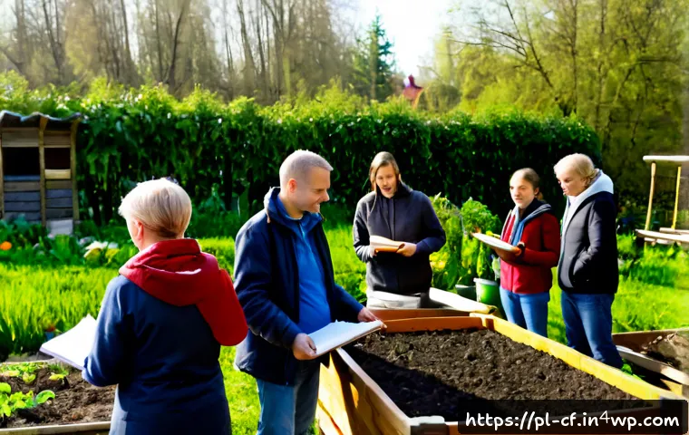 퍼머컬처 교육 프로그램 소개 - Photorealistic permaculture workshop in a Polish countryside community garden, a knowledgeable instr...